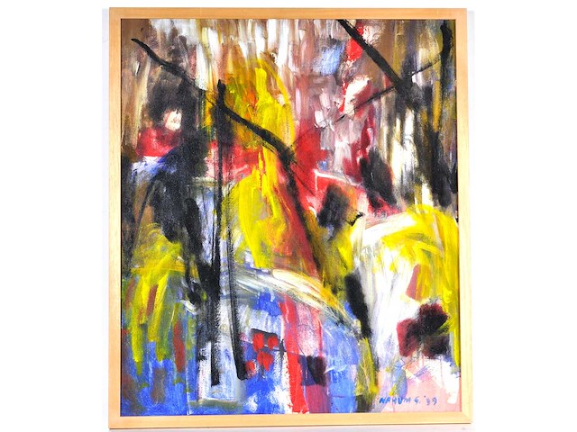 Nahum suwarsita - just walking - gemengde techniek op doek - 70x60 cm - afbeelding 3 van  10