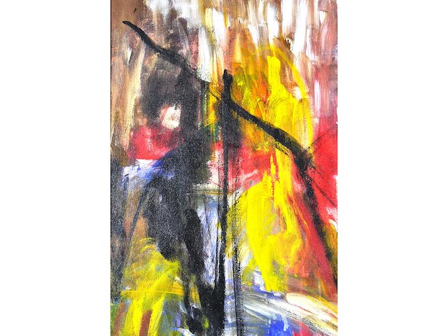 Nahum suwarsita - just walking - gemengde techniek op doek - 70x60 cm - afbeelding 8 van  10