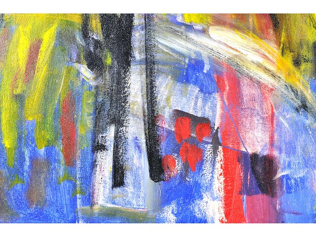 Nahum suwarsita - just walking - gemengde techniek op doek - 70x60 cm - afbeelding 9 van  10