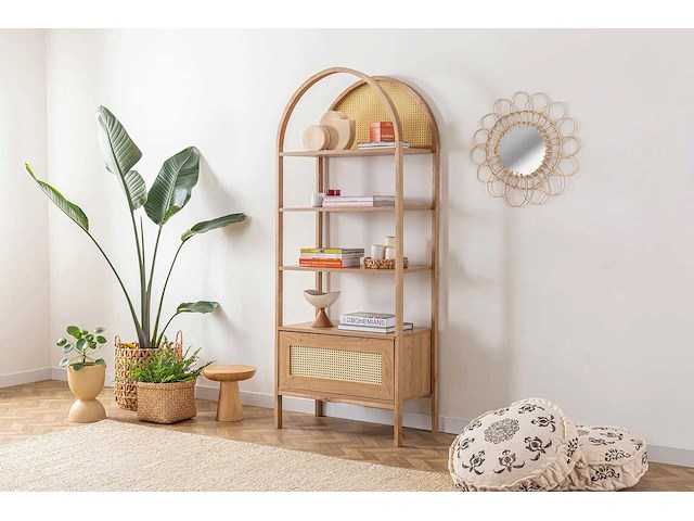 Nala 75 boekenplank | essenhouten body | natuurlijk - afbeelding 1 van  7