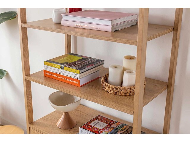 Nala 75 boekenplank | essenhouten body | natuurlijk - afbeelding 5 van  7