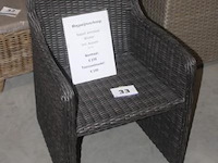 Napoli armstoel inclusief zitkussen / 'uitvoering: wicker hm6mm donkergrijs + kussen grijs - afbeelding 1 van  1