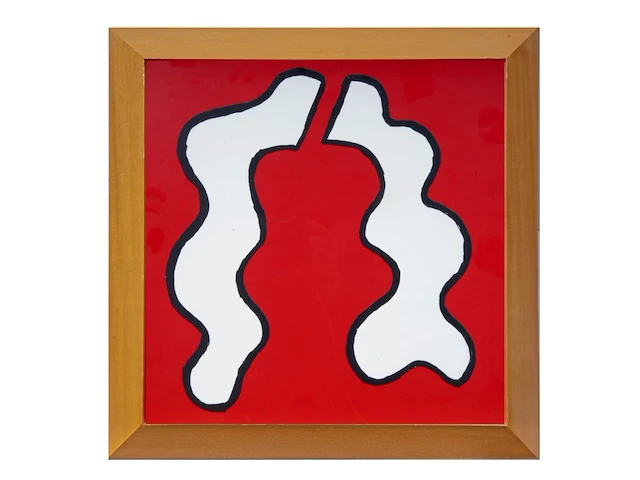 Narcisse tordoir (1954), 'composition', 1987, series of 4 screenprints 40 x 40 cm. (15 3/4 x 15 3/4 in.), frame: 48 x 48 cm. (18.89 x 18.89 in.) - afbeelding 9 van  15
