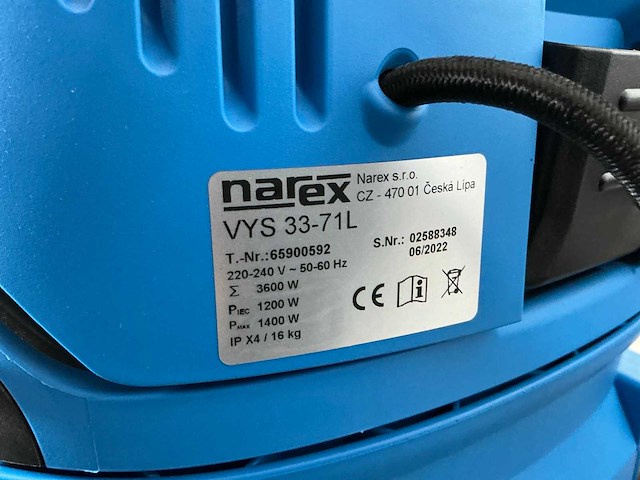 Narex vys 33-71l industriële stofzuiger - afbeelding 6 van  6