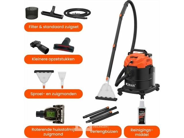 Nat en droogzuiger/tapijtreiniger - afbeelding 1 van  8