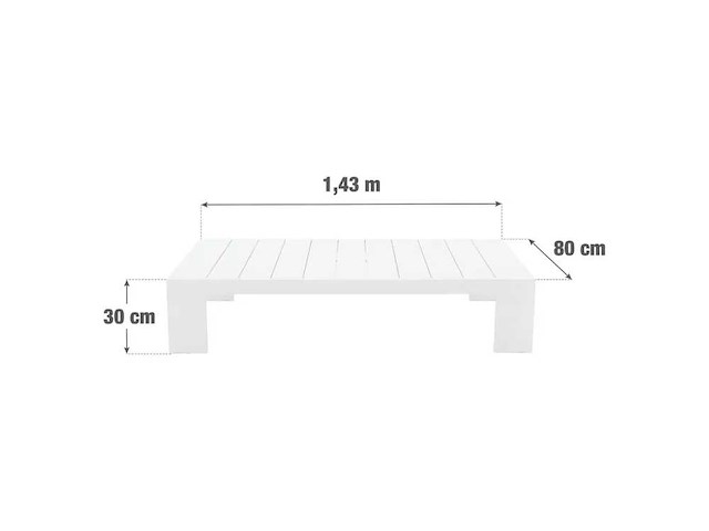 Nateriale lagun ferrari witte aluminium salontafel - afbeelding 10 van  10