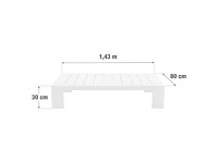 Nateriale lagun ferrari witte aluminium salontafel - afbeelding 10 van  10