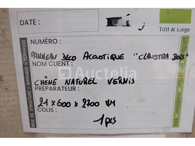 Natuurlijk eikenhout gelakt wanddecoratiepaneel - afbeelding 4 van  4