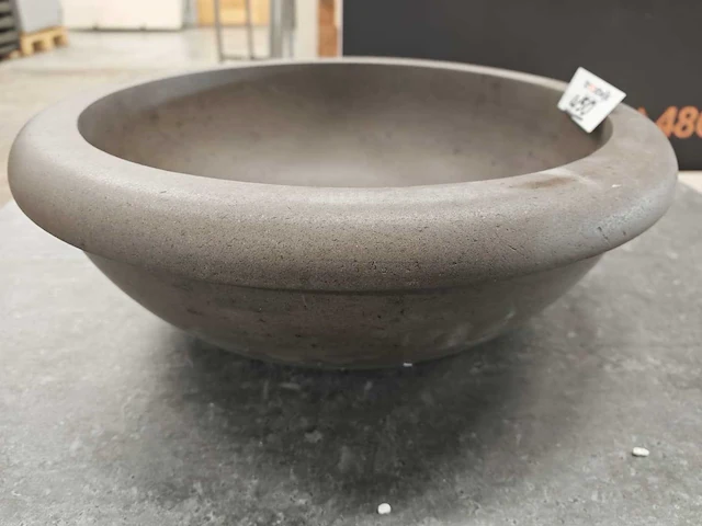 Natuursteen basalt antraciet waskom 40,6x15 cm - afbeelding 4 van  6