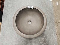 Natuursteen basalt antraciet waskom 40,6x15 cm - afbeelding 2 van  5