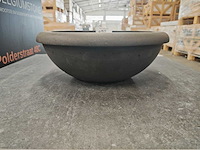Natuursteen basalt antraciet waskom 40,6x15 cm - afbeelding 5 van  6