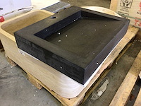 Natuursteen basalt wastafel 55x45x10 cm - afbeelding 4 van  5