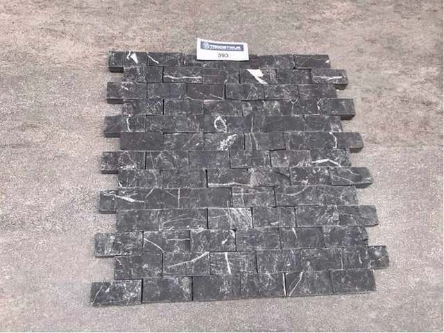 Natuursteen black marmer mozaïek 29x30,5 cm tegel 10 m² - afbeelding 2 van  3