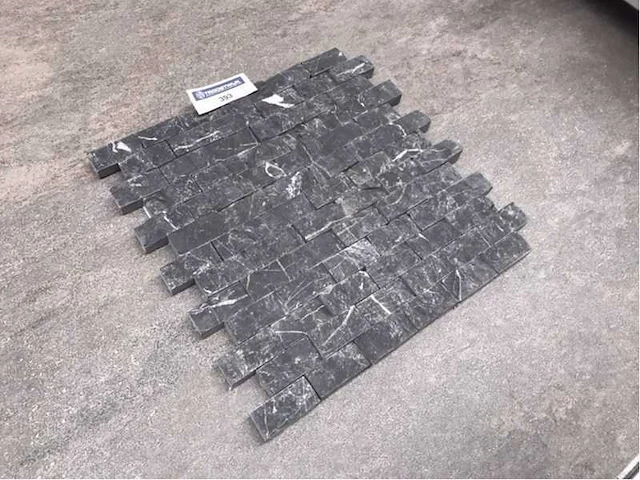 Natuursteen black marmer mozaïek 29x30,5 cm tegel 10 m² - afbeelding 3 van  3