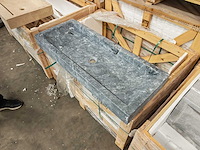 Natuursteen black marmer wastafel 100x40x10 cm - afbeelding 2 van  3