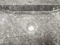 Natuursteen black marmer wastafel 70x46x10 cm - afbeelding 5 van  6