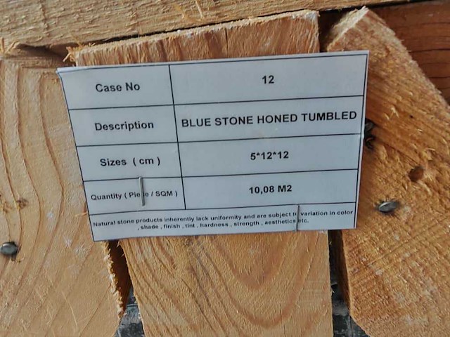 Natuursteen blauwe hardsteen 12x12x5 cm tegel 50,4 m² - afbeelding 7 van  8