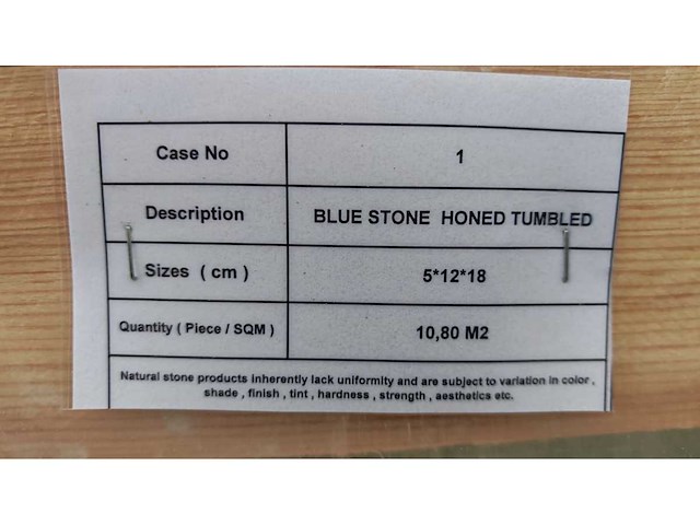Natuursteen blauwe hardsteen 12x18x5 cm tegel 54 m² - afbeelding 10 van  10
