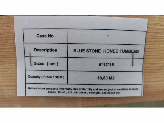 Natuursteen blauwe hardsteen 12x18x5 cm tegel 54 m² - afbeelding 2 van  10