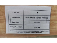 Natuursteen blauwe hardsteen 12x18x5 cm tegel 54 m²