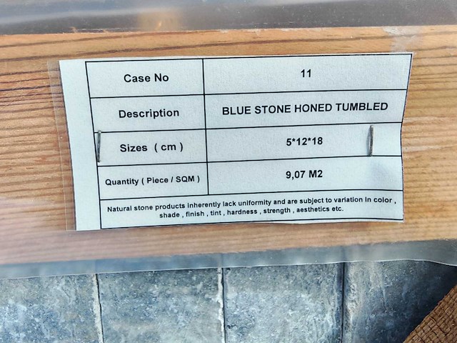 Natuursteen blauwe hardsteen 12x18x5 cm tegel 72,56 m² - afbeelding 2 van  10