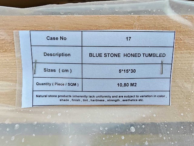 Natuursteen blauwe hardsteen 15x30x5 cm tegel 75,6 m² - afbeelding 7 van  7