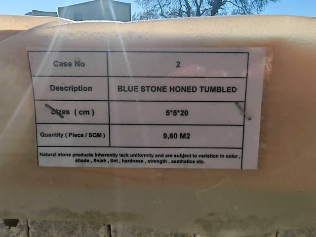 Natuursteen blauwe hardsteen 5x20x5 cm tegel 57,6 m² - afbeelding 2 van  11