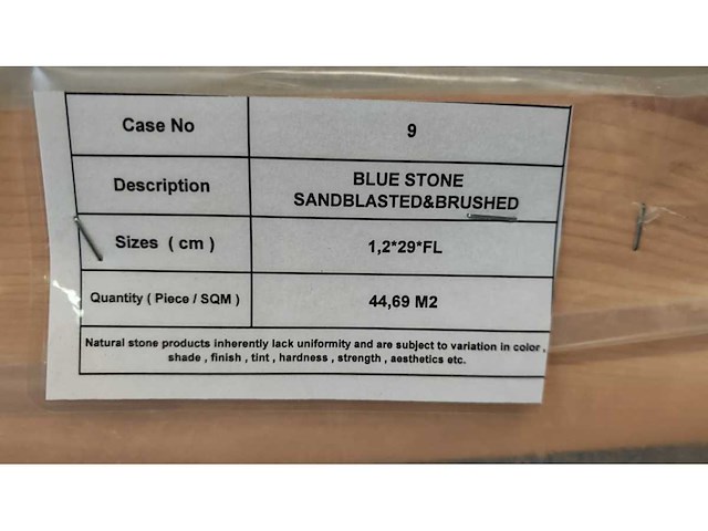 Natuursteen blauwe hardsteen flx29x1,2 cm tegel 44,69 m² - afbeelding 2 van  7