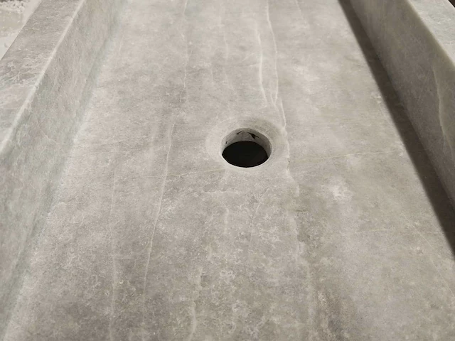 Natuursteen grey marmer wastafel 100x40x10 cm - afbeelding 7 van  7