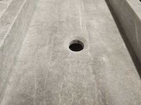 Natuursteen grey marmer wastafel 100x40x10 cm - afbeelding 7 van  7