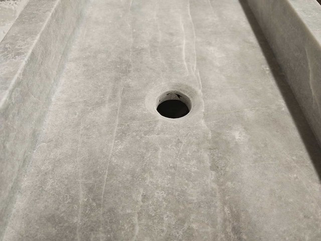 Natuursteen grey marmer wastafel 100x40x10 cm - afbeelding 7 van  7