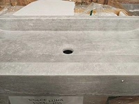 Natuursteen grey marmer wastafel 100x40x10 cm - afbeelding 5 van  7