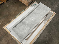 Natuursteen grey marmer wastafel 120x40x10 cm - afbeelding 3 van  4