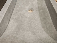 Natuursteen grijs marmer wastafel 70x40x10 cm - afbeelding 6 van  7