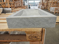 Natuursteen grijs marmer wastafel 70x40x10 cm - afbeelding 2 van  7