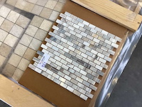 Natuursteen grijs/wit mix mozaïektegel 30x30 cm 9 m² - afbeelding 2 van  6