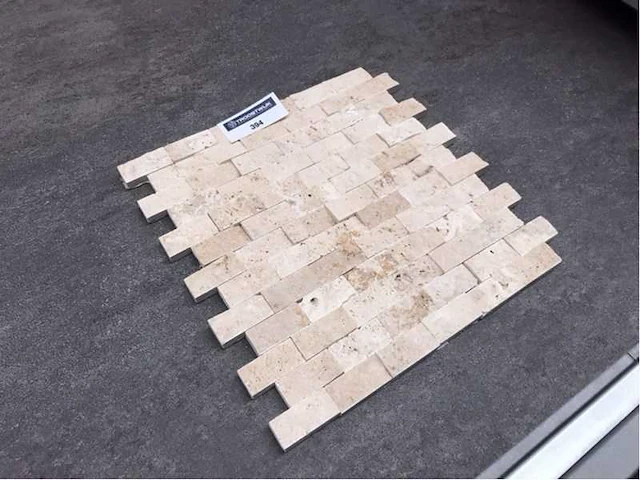 Natuursteen light travertin mozaïek 29x30,5 cm tegel 10 m² - afbeelding 3 van  3
