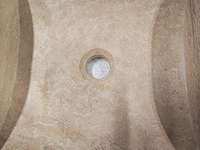 Natuursteen light travertin wastafel 45x40x10 cm - afbeelding 5 van  5