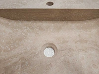 Natuursteen light travertin wastafel 70x46x10 cm - afbeelding 6 van  6
