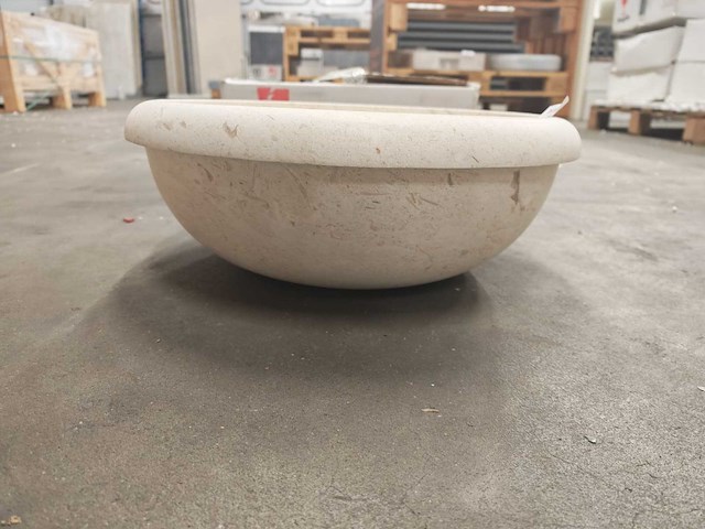 Natuursteen limestone waskom 40,6x15 cm - afbeelding 4 van  7