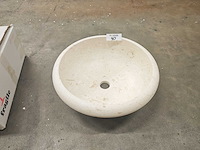 Natuursteen limestone waskom 40,6x15 cm - afbeelding 1 van  6