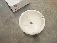 Natuursteen limestone waskom 40,6x15 cm - afbeelding 2 van  6