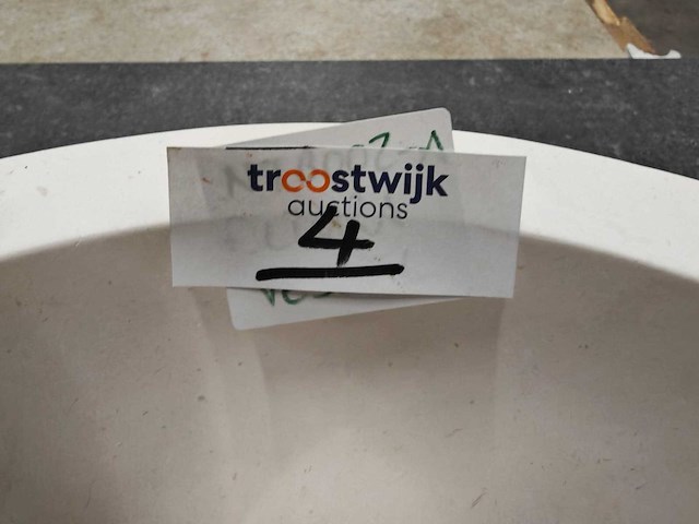 Natuursteen limestone wit waskom 40,6x15 cm - afbeelding 5 van  6