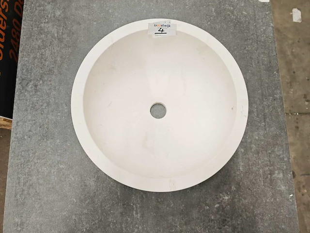 Natuursteen limestone wit waskom 40,6x15 cm - afbeelding 2 van  6
