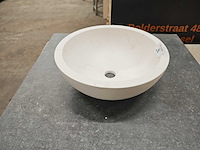 Natuursteen limestone wit waskom 40,6x15 cm