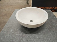 Natuursteen limestone wit waskom 40,6x15 cm - afbeelding 2 van  6