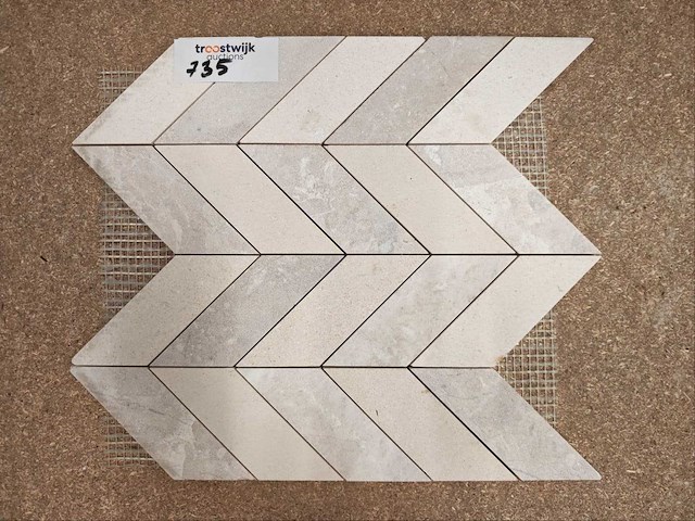 Natuursteen marmer beige mozaïektegel 29x29 cm 7 stuks - afbeelding 5 van  7