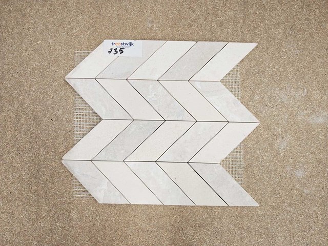 Natuursteen marmer beige mozaïektegel 29x29 cm 7 stuks - afbeelding 1 van  7