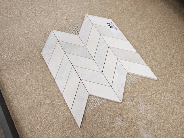 Natuursteen marmer beige mozaïektegel 29x29 cm 7 stuks - afbeelding 6 van  7