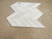 Natuursteen marmer beige mozaïektegel 29x29 cm 7 stuks - afbeelding 2 van  7